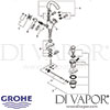 Grohe Sinfonia Chrome Basin Mixer Tap Spares